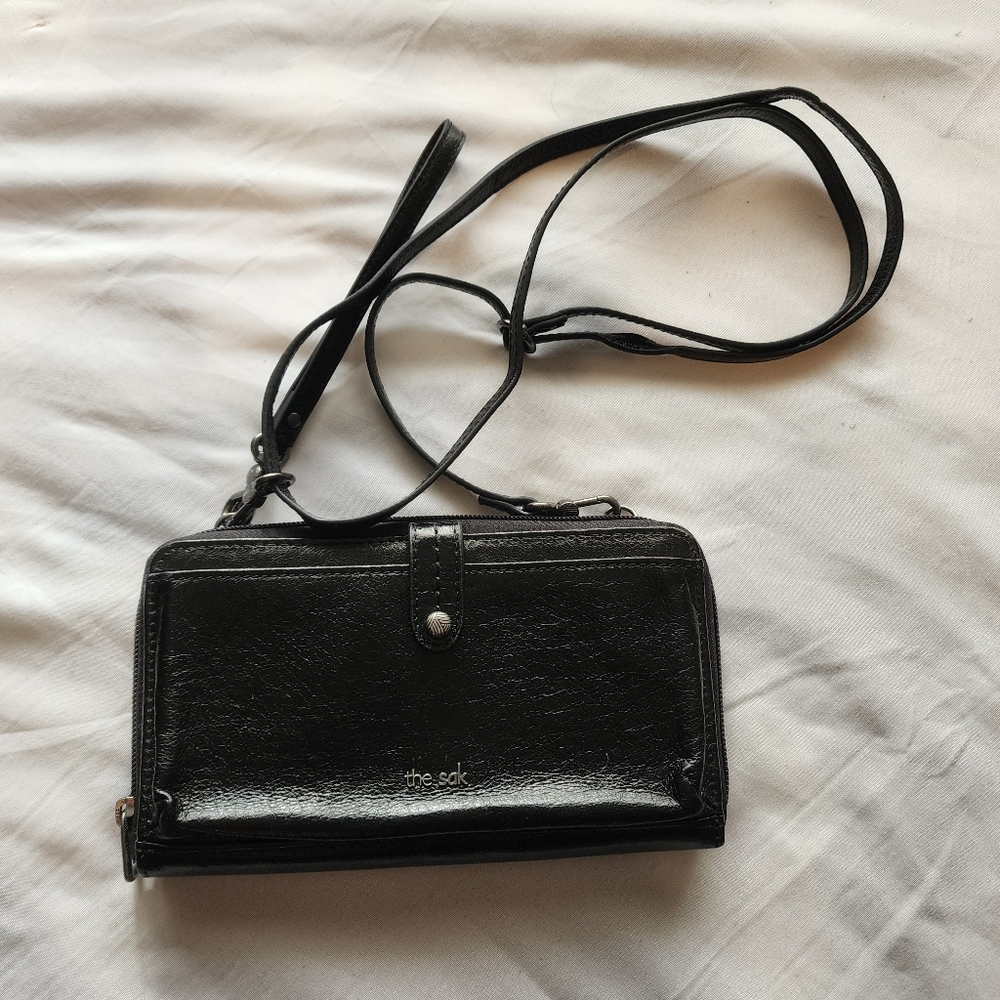 The Sak Black Crossbody Wristlet Wallet